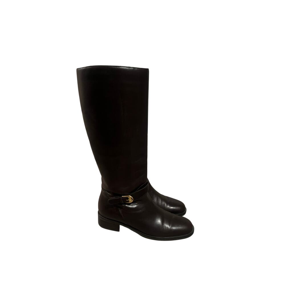 Etienne Aigner Legacy II Riding Boots. size 8 M Dark Brown (Truffle)